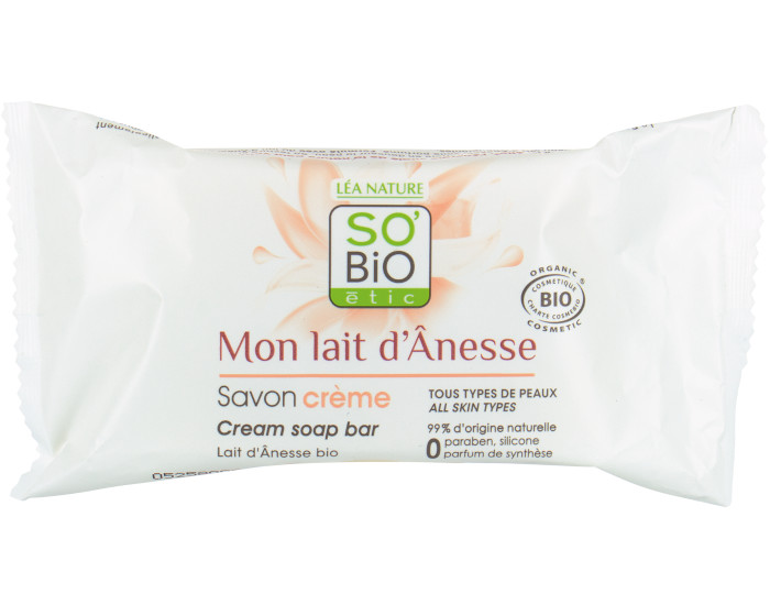 SO'BIO Savon Crme Mon Lait d'Anesse - 100 g