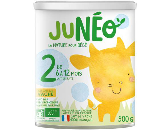 JUNEO Lait de Suite 2 - de 6  12 mois - 900 g