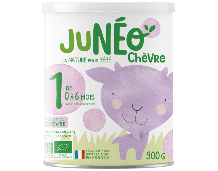 JUNEO Lait pour Nourrisson 1 Chvre - De 0  6 mois - 900 g