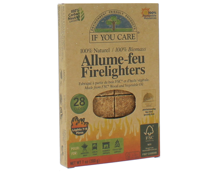 IF YOU CARE Allume-Feu 100% Naturel - 28 Cubes