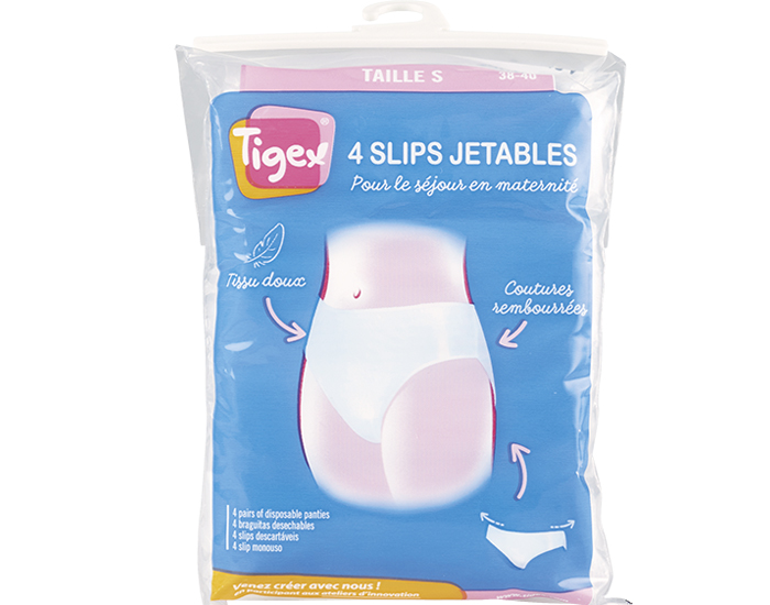 TIGEX 4 Slips Jetables Blancs