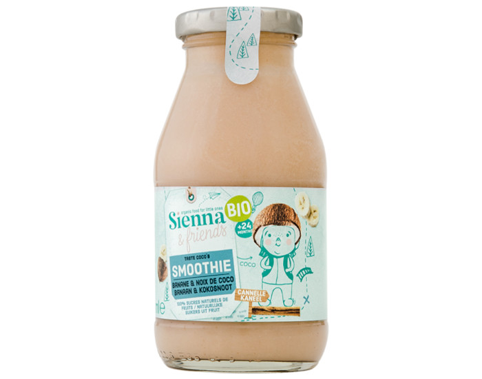 SIENNA AND FRIENDS Smoothie Banane Noix de Coco et Cannelle - 200 ml - Ds 2 ans