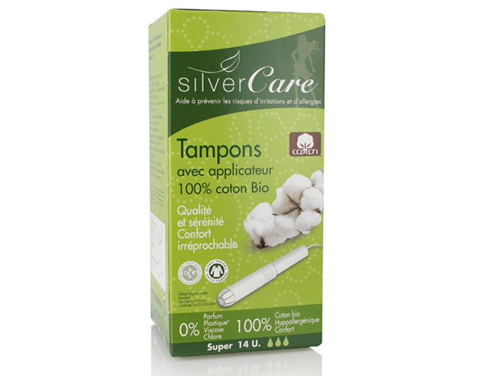 SILVERCARE Tampons Super Avec Applicateur - Boite de 14