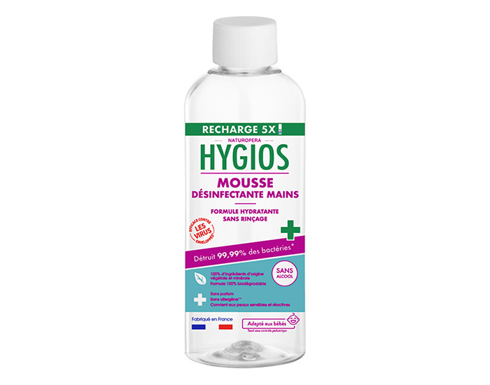 HYGIOS Mousse Mains Eco-recharge - 250 ml - Ds 3 mois