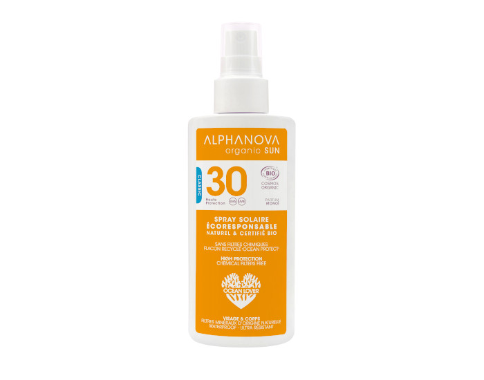 ALPHANOVA Sun Lait Solaire Bio Haute Protection - SPF 30 - 125 g