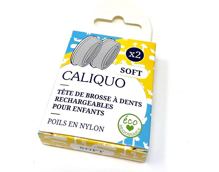 CALIQUO Lot de 2 Recharges pour Brosse  Dents Enfant - Souple