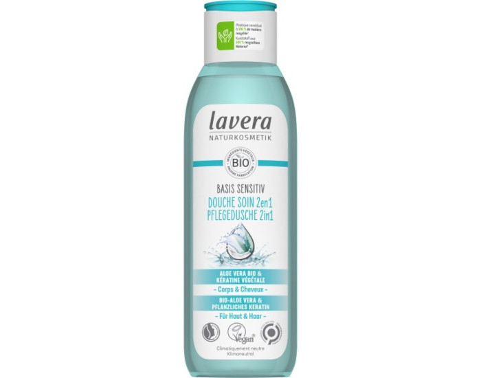 LAVERA Basis Sensitiv Gel Douche 2 en 1 Corps et Cheveux - 250 ml