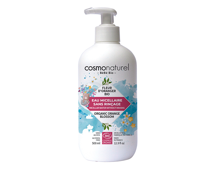 COSMO NATUREL Eau Micellaire Sans Rinage Fleur d'Oranger - 500 ml