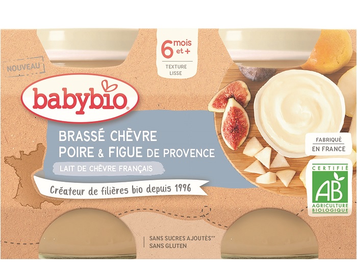 BABYBIO Petits Pots Brasss Lacts - 2 x 130 g - Ds 6 mois