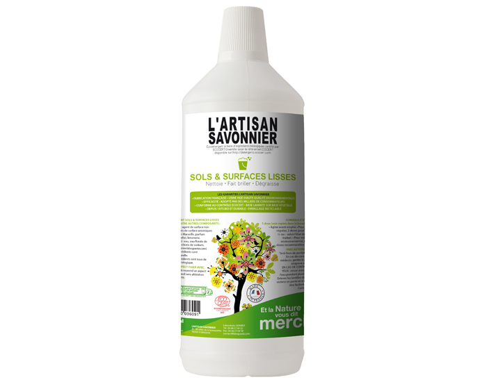 L'ARTISAN SAVONNIER Sols et Surfaces Lisses - 1000 ml