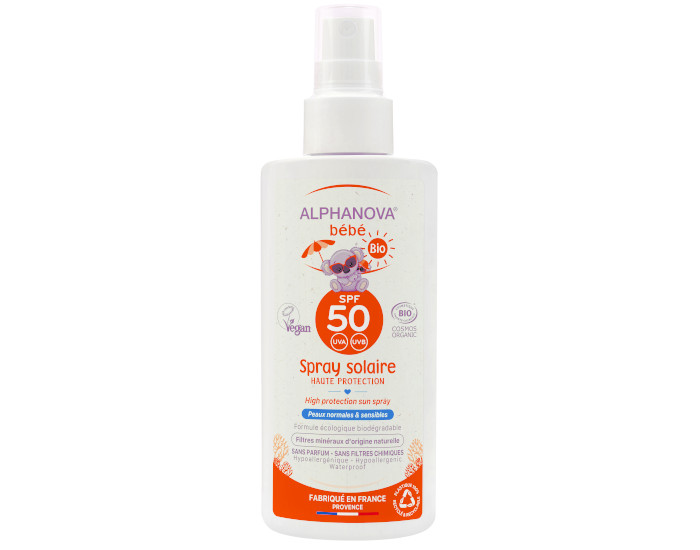 ALPHANOVA Sun Bb Spray Solaire Haute Protection - SPF50 - 125 ml