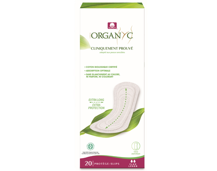 ORGANYC Protge-Slip Extra Long - Boite de 20