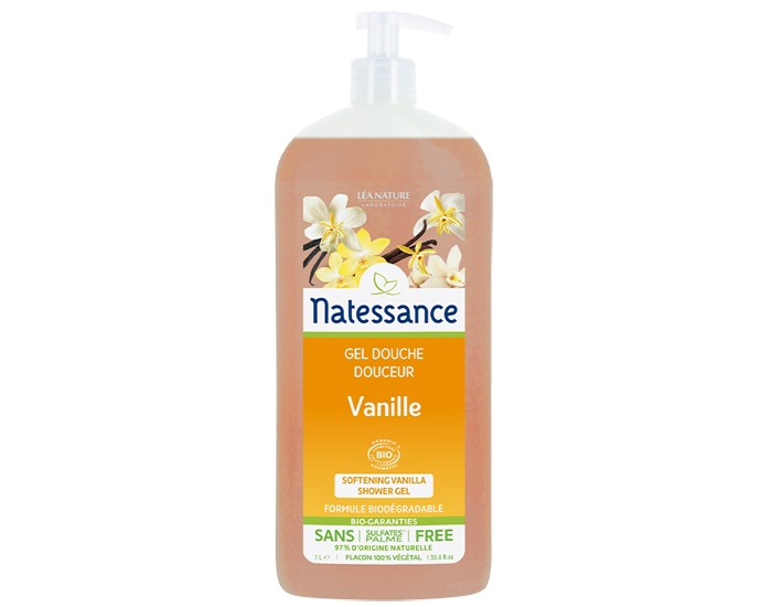 NATESSANCE Gel Douche Douceur Vanille Fruite - 1 L