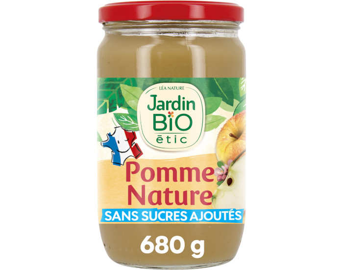 JARDIN BIO Compote Familiale Biofruits Pomme Nature - 680g