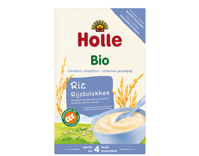 HOLLE Crales Compltes de Riz - 250g - Ds 4 mois