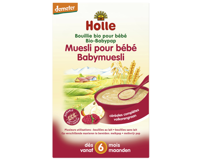 HOLLE Bouillie Muesli pour Bb - 250g - ds 6 mois