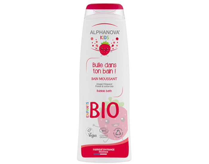 ALPHANOVA Kids Bain Moussant Fraise - Bulle dans ton Bain - 250 ml