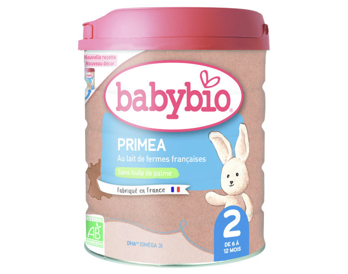 BABYBIO Lait de Suite 2 Primea - De 6  12 mois - 800g