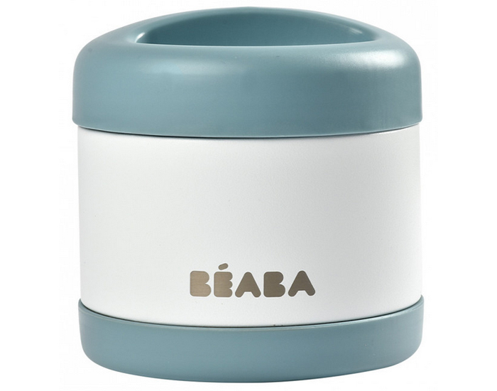 BEABA Portion Isotherme en Inox - 500 ml Baltic Blue / White