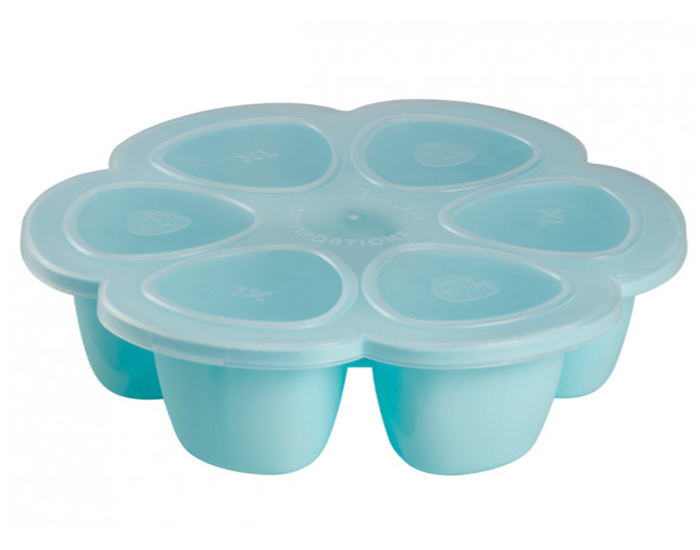 BEABA Set de Conglation pour les Repas de Bb - 6 x 90 ml - Bleu