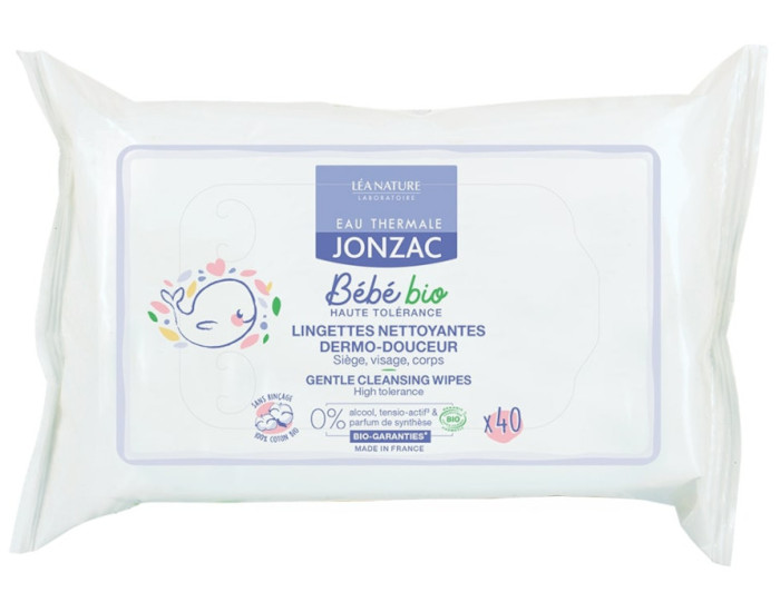 JONZAC Bb Lingettes Nettoyantes Dermo-Douceur - 40 lingettes