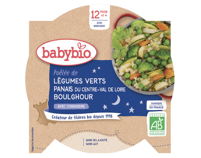 BABYBIO Assiette Bonne Nuit - 230g