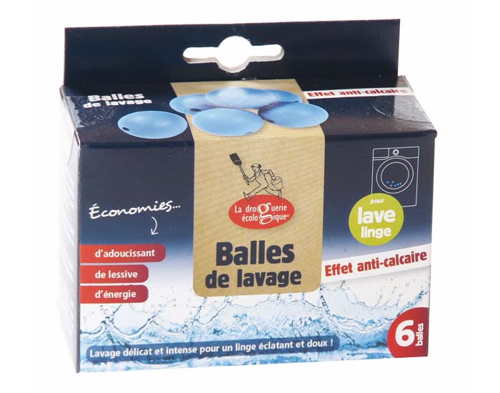 LA DROGUERIE ECOPRATIQUE Balles de Lavage Anti-calcaires 6 boules