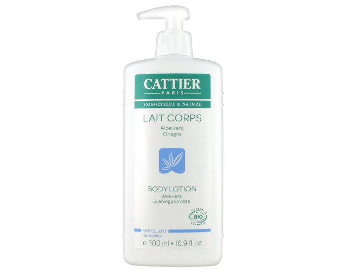 CATTIER Lait Corps Modelant Bio - Aloe Vera Onagre - 500 ml