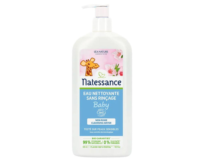 NATESSANCE Bb Eau Nettoyante Sans Rinage Bio  500 ml