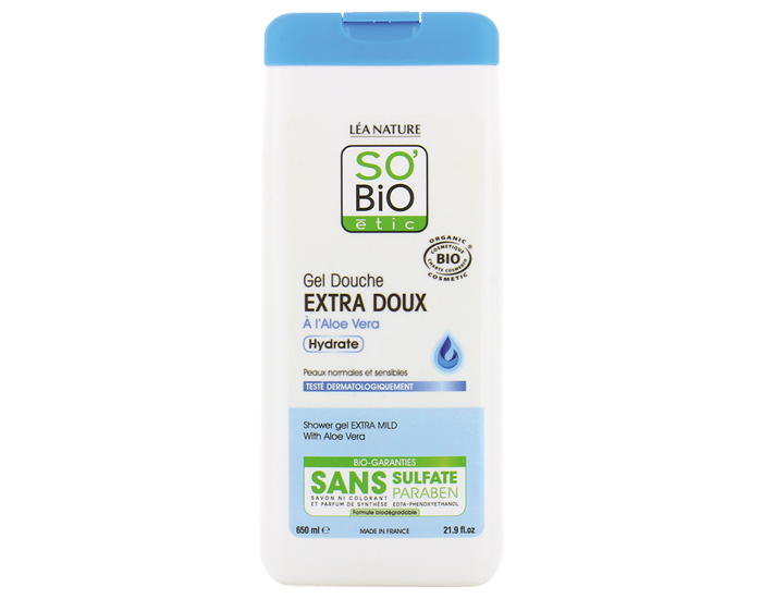 SO'BIO TIC Gel Douche Extra Doux Aloe Vera - 650 ml