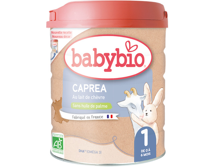 BABYBIO Lait pour Nourrisson 1 Capra - De 0  6 mois - 800g