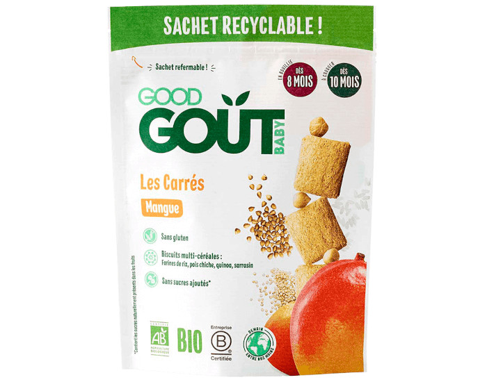 GOOD GOUT Biscuits Carrs Mangue - 50 g - Ds 8 mois