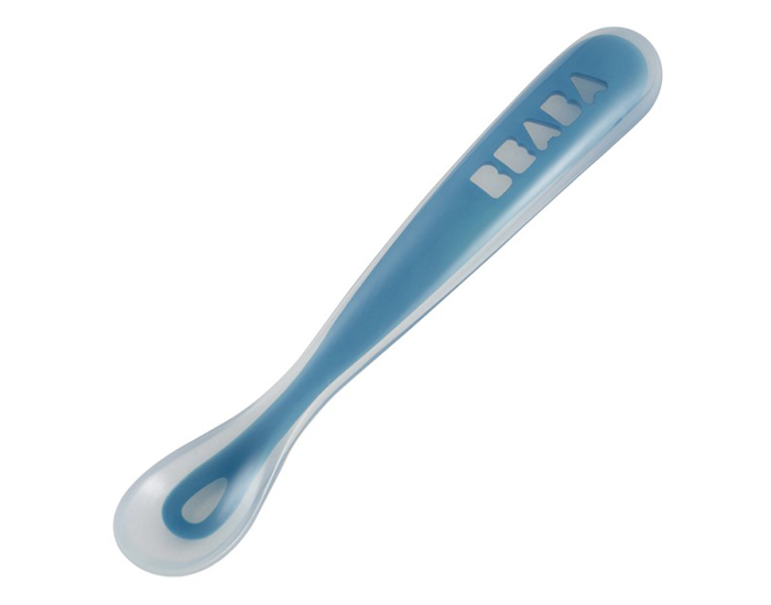 BEABA Cuillre Soft Silicone 1er Repas - Bleu