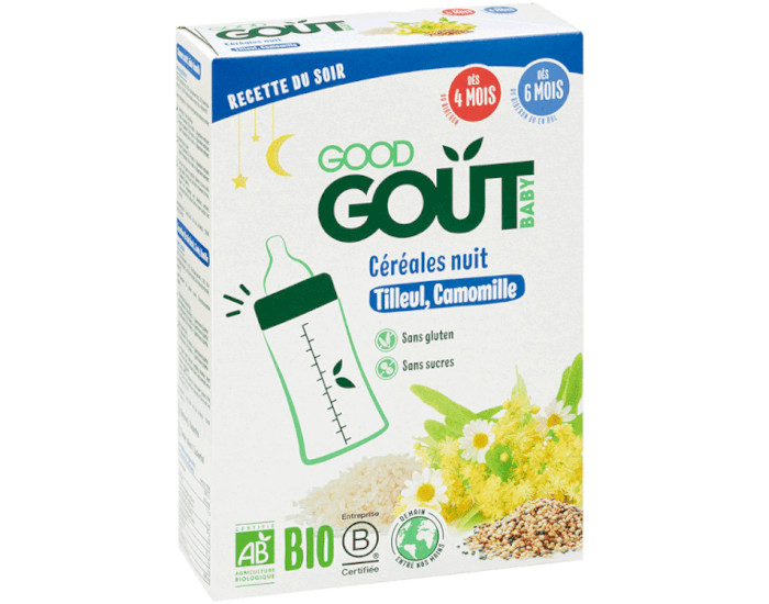 GOOD GOUT Crales Nuit Tilleul Camomille - 200g - Ds 4 mois