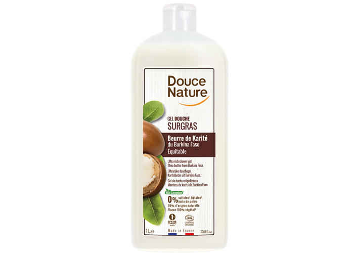 DOUCE NATURE Crme Douche Surgras au Beurre de Karit - 1 L