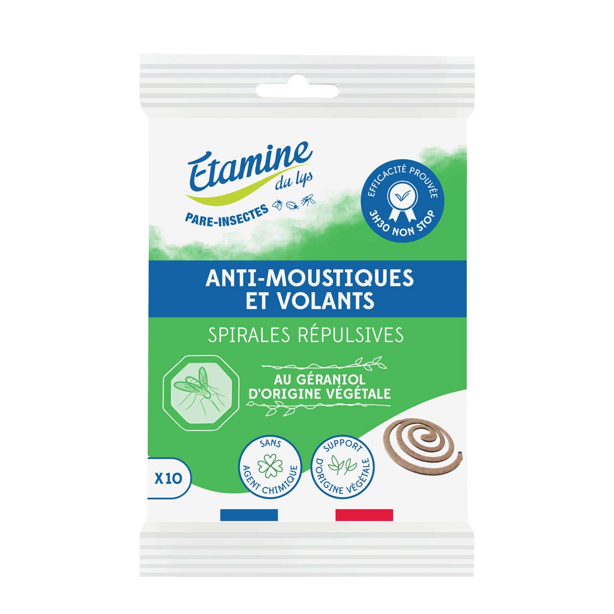 ETAMINE DU LYS 10 Spirales Anti-Moustiques et Volants