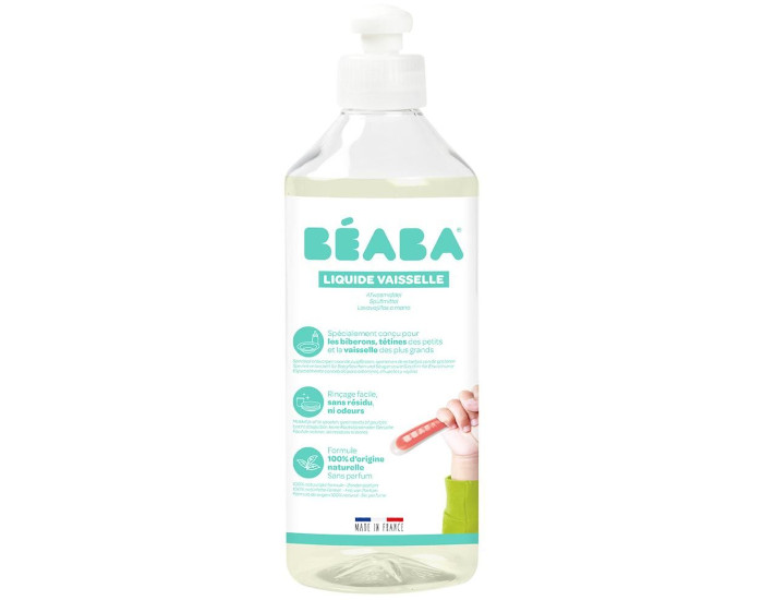 BEABA Liquide Vaisselle Sans Parfum - 500 ml