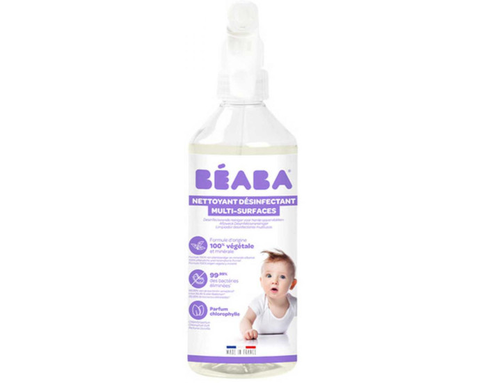 BEABA Nettoyant Dsinfectant Multi-surfaces  la Chlorophylle - 500 ml