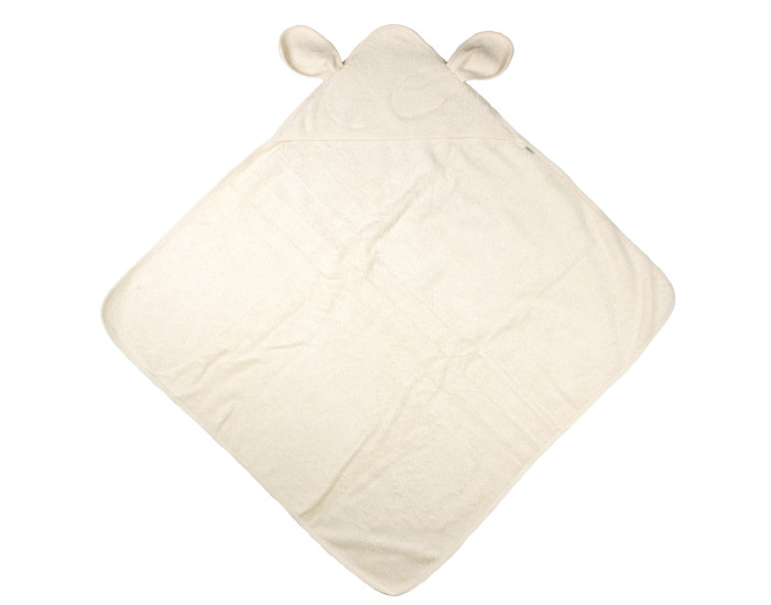 POPOLINI Cape de Bain Ecru en Coton Bio - 80 x 80 cm