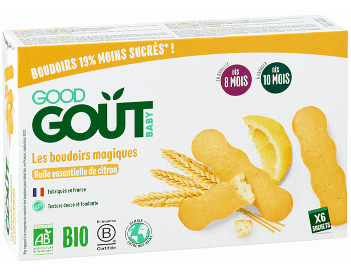 GOOD GOUT Boudoirs Magiques au Citron - Ds 8/10 mois - 120g