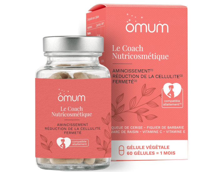 OMUM Complment Alimentaire Nutricosmtique Le Coach Fermet - 60 glules