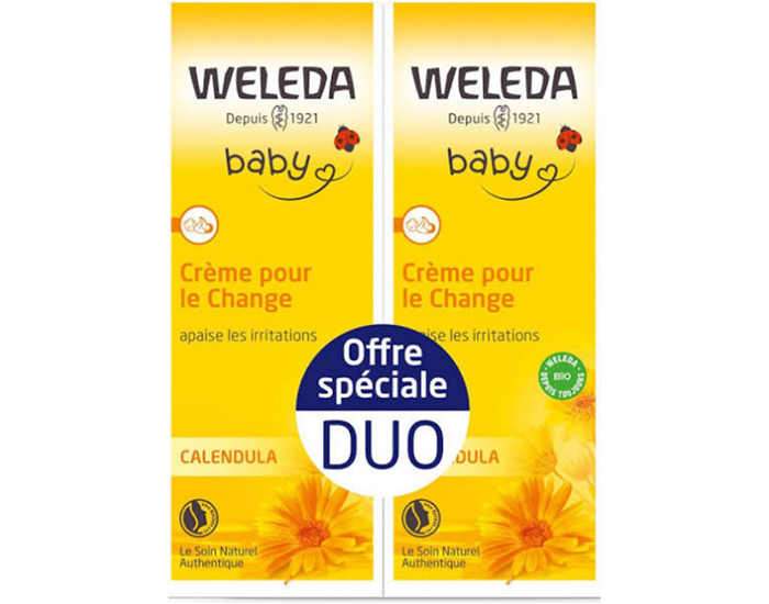 WELEDA Bb Duo Crme pour le Change Calendula  - 2 x 75 ml