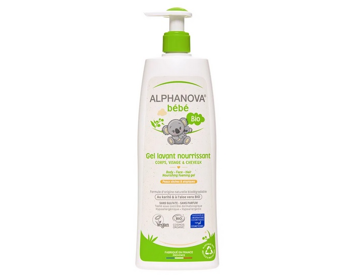 ALPHANOVA Bb Gel Lavant Nourrissant Corps, Visage, Cheveux - 500 ml