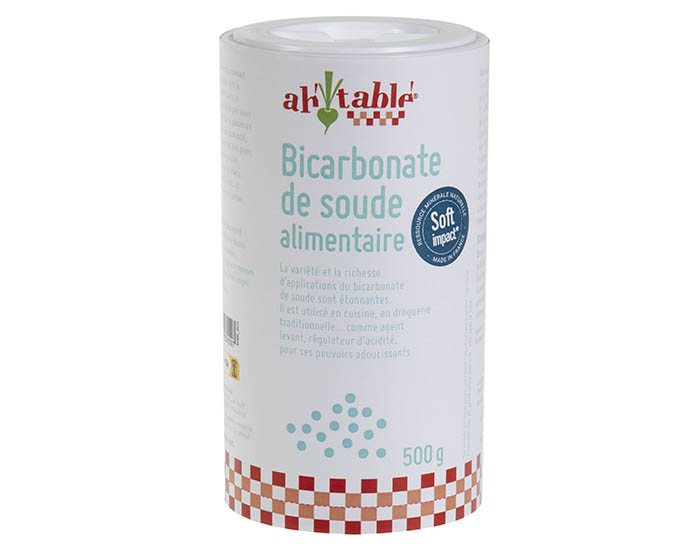 AH TABLE Bicarbonate de Soude Alimentaire - Tube de 500g