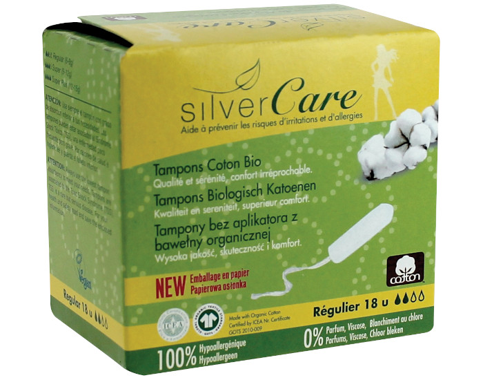 SILVERCARE Tampons Rgulier Sans Applicateur - Boite de 18