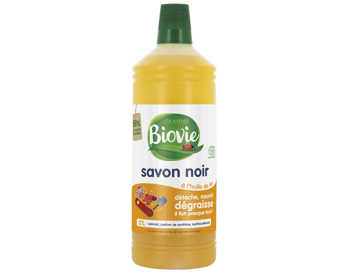 BIOVIE Savon Noir Liquide  L'Huile de Lin - 1 L