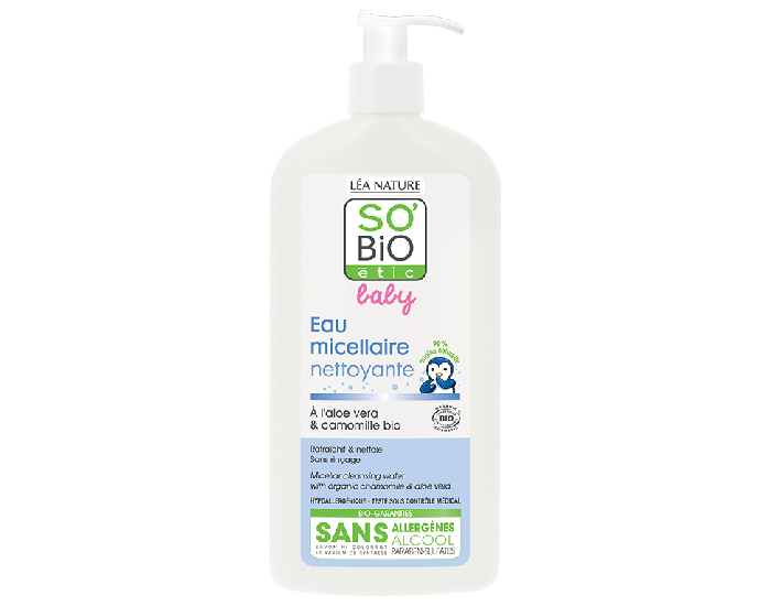 SO'BIO Baby Eau Micellaire Nettoyante  500 ml