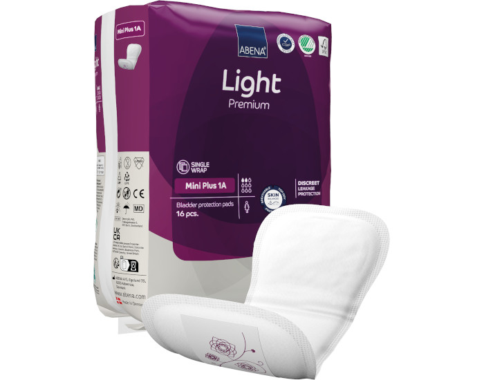 ABENA Light Serviettes Incontinence Mini Plus - Paquet de 16 - 200 ml