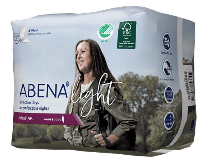 ABENA Light Serviettes Incontinence Maxi - Paquet de 8 - 1000 ml