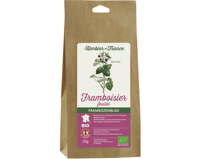 L'HERBIER DE FRANCE Tisane de Framboisier feuilles - 25 g